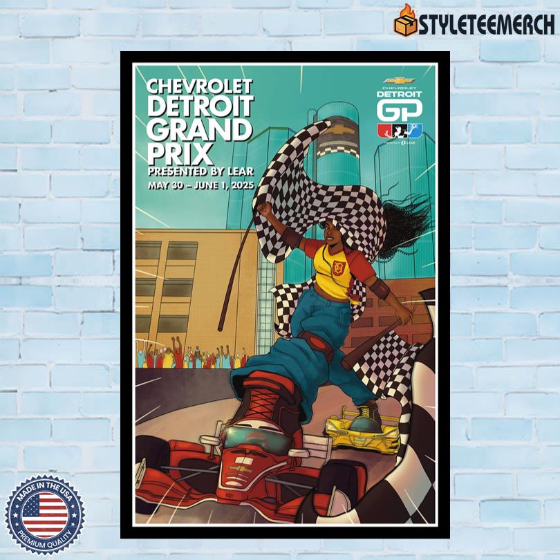 2025 Detroit Grand Prix Race Poster 10 2025 Detroit Grand Prix Race Poster