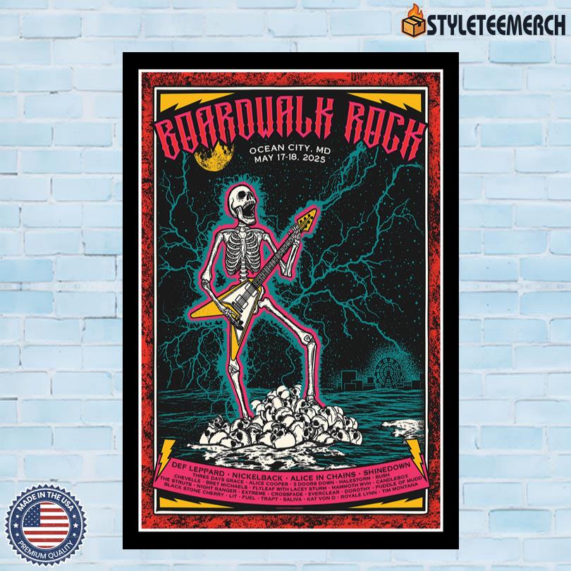 2025 Ocean City, MD Boardwalk Rock Poster