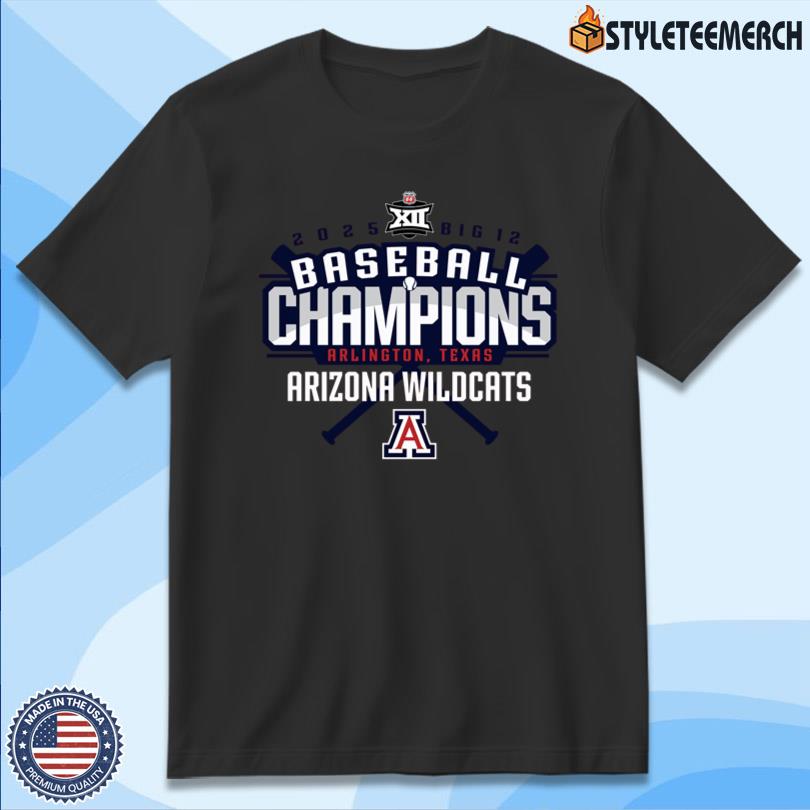 Arizona Wildcats Big 12 Baseball Conference Tournament Champions 2025 Shirt 12 Arizona Wildcats Big 12 Baseball Conference Tournament Champions 2025 Shirt
