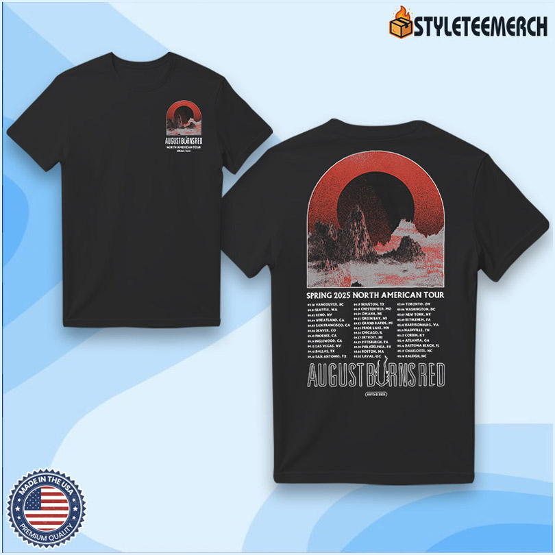 August Burns Red North American Tour 2025 T-Shirt 4 August Burns Red North American Tour 2025 T-Shirt