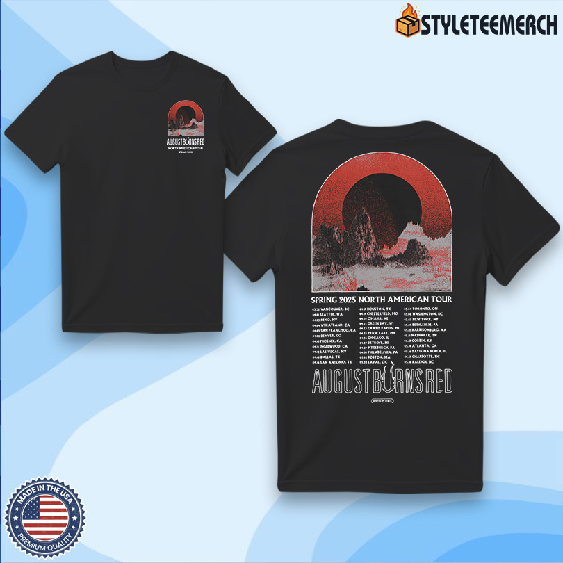 August Burns Red Spring North American Tour 2025 T-Shirt 4 August Burns Red Spring North American Tour 2025 T-Shirt