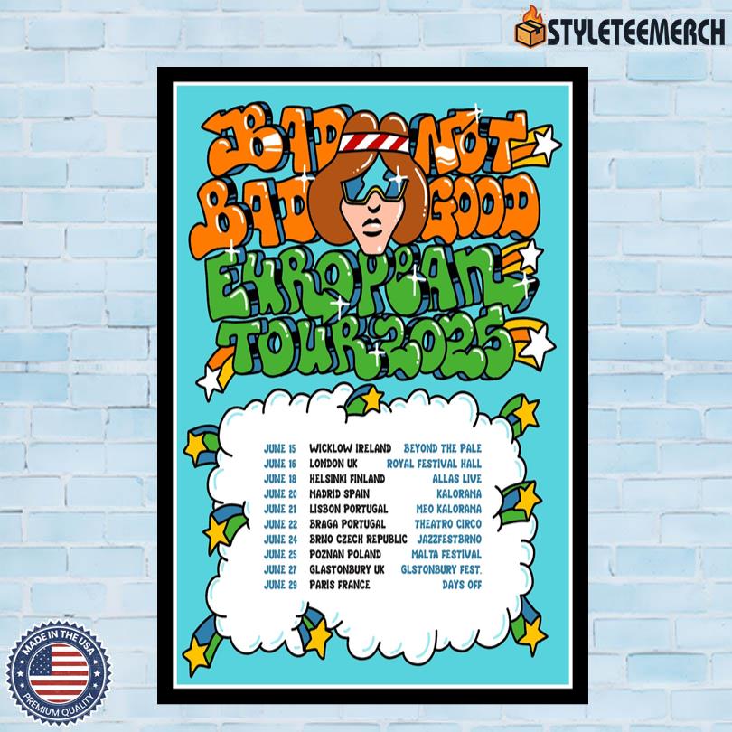 BADBADNOTGOOD European Tour 2025 Poster 10 BADBADNOTGOOD European Tour 2025 Poster