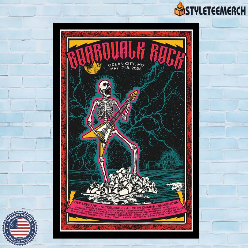 Boardwalk Rock Festival 2025 Ocean City Poster Limited 10 Boardwalk Rock Festival 2025 Ocean City Poster Limited