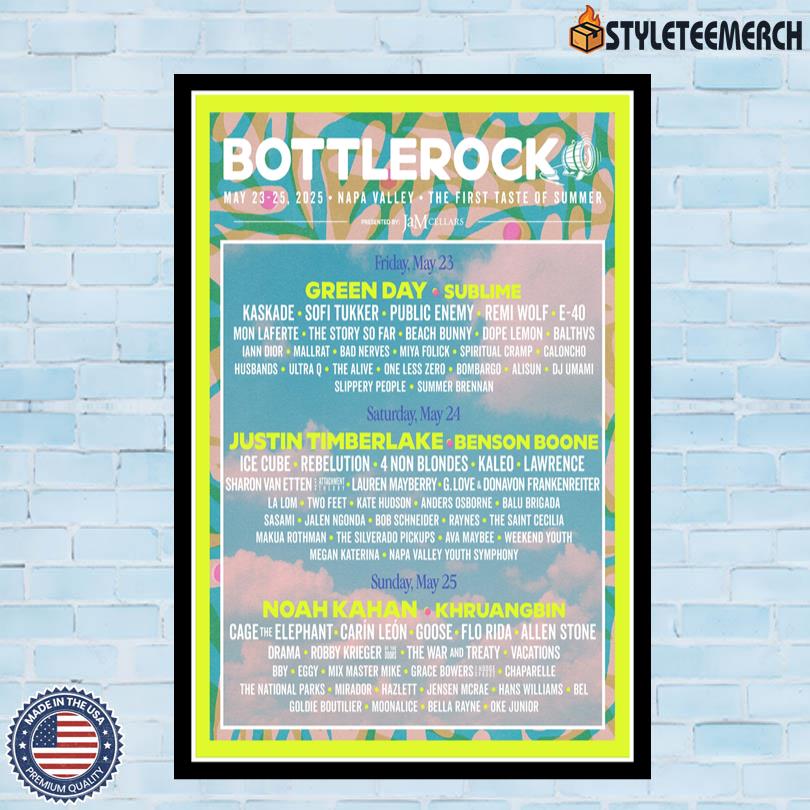 BottleRock May 23-25 2025 Napa Valley The First Taste Of Summer Shows Poster 10 BottleRock May 23-25 2025 Napa Valley The First Taste Of Summer Shows Poster