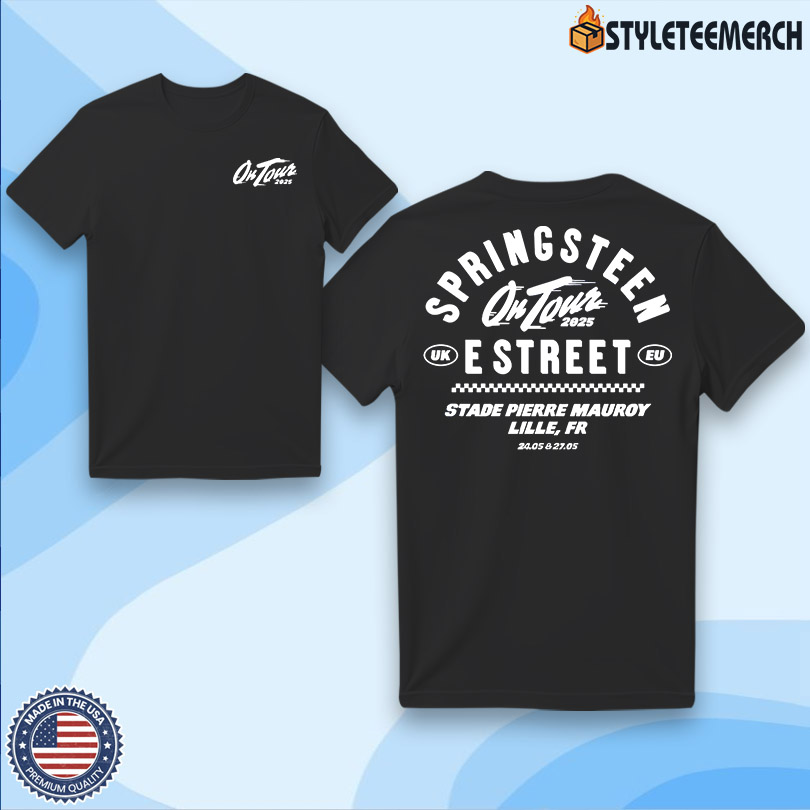 Bruce Springsteen & The E-Street Band May 24 & 27 2025 Lille, France T-Shirt 4 Bruce Springsteen & The E-Street Band May 24 & 27 2025 Lille, France T-Shirt