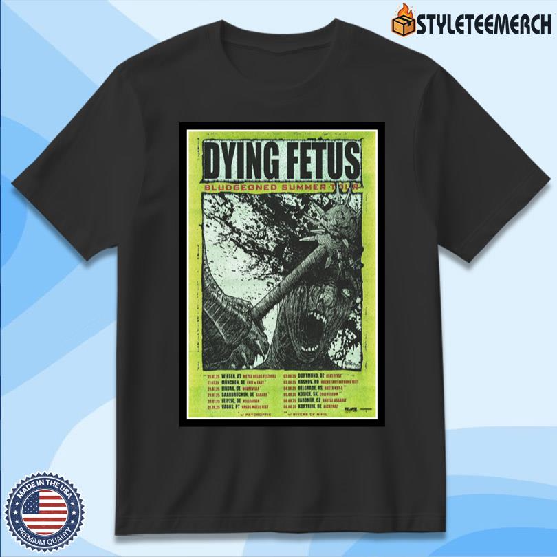 Dying Fetus Bludgeoned Summer Tour 2025 Poster 11 Dying Fetus Bludgeoned Summer Tour 2025 Poster