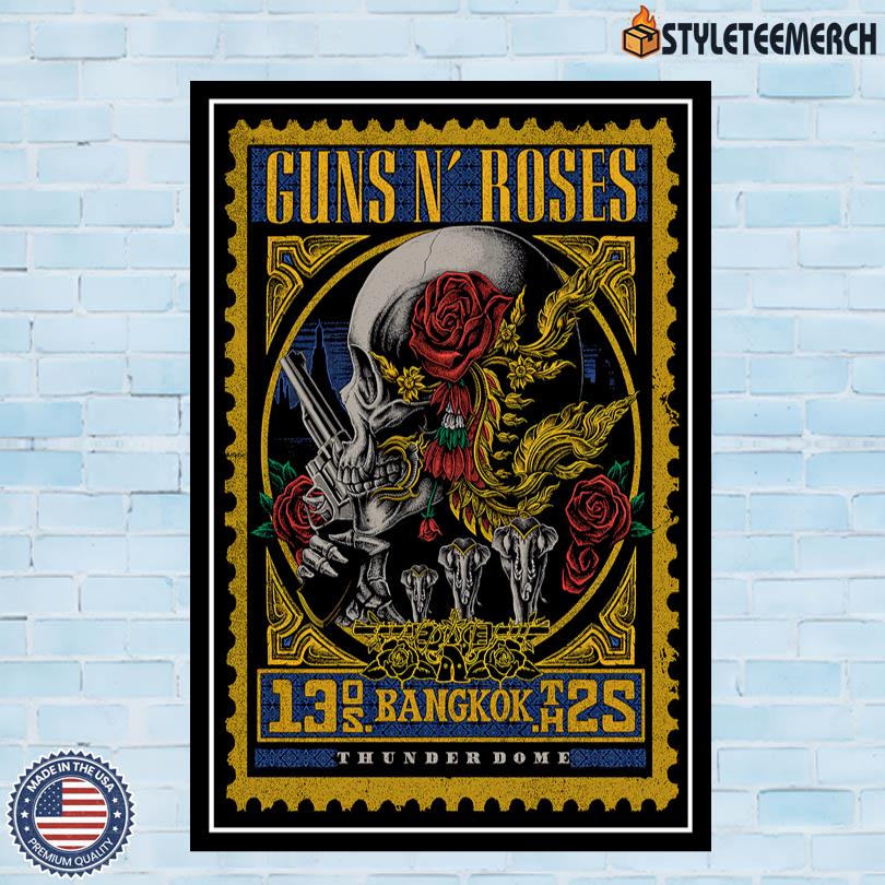 Guns N Roses Thunder Dome Bangkok, Thailand May 13 2025 Tour Poster