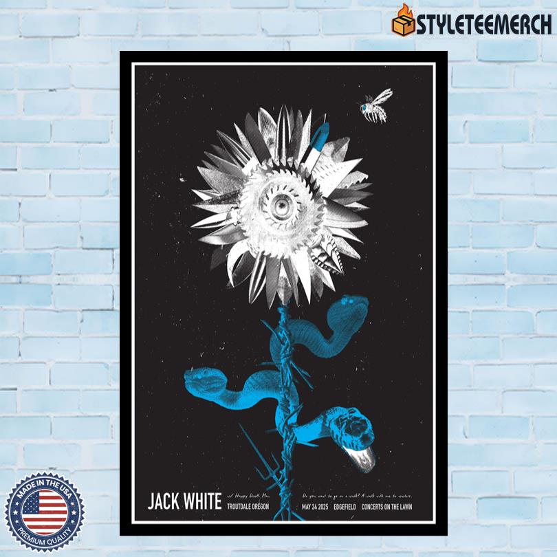 Jack White Troutdale, OR May 24 2025 Edgefield Concerts On The Lawn Tour Merch Poster 10 Jack White Troutdale, OR May 24 2025 Edgefield Concerts On The Lawn Tour Merch Poster