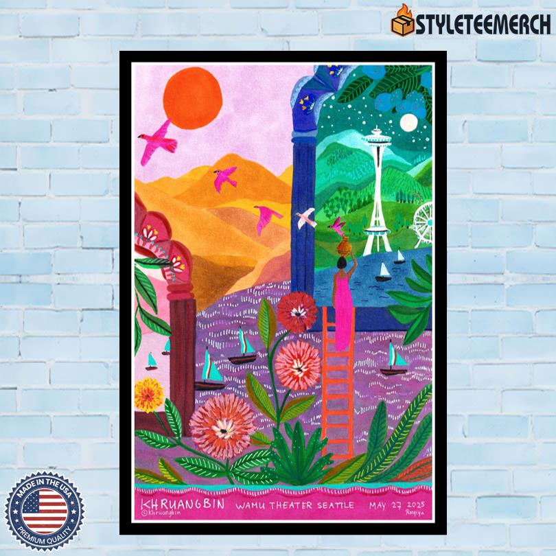 Khruangbin Wamu Theater Seattle May 27 2025 Concert Poster 10 Khruangbin Wamu Theater Seattle May 27 2025 Concert Poster