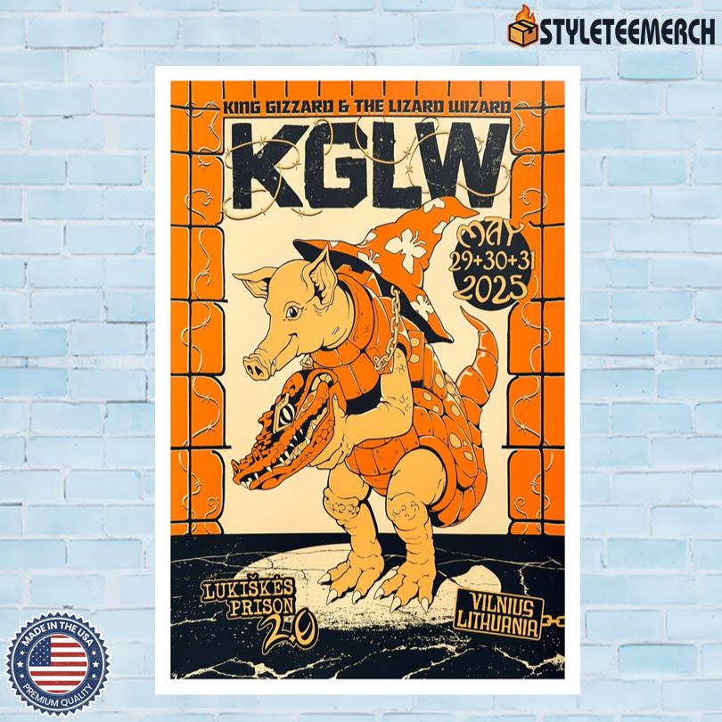 King Gizzard & The Lizard Wizard May 29-31 2025 Lukiskes Prison 2.0 Vilnius, Lithuania Poster 4 King Gizzard & The Lizard Wizard May 29-31 2025 Lukiskes Prison 2.0 Vilnius, Lithuania Poster