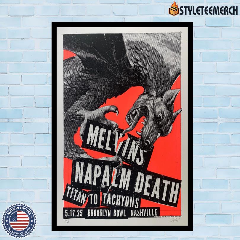 Melvins At Brooklyn Bowl In Nashville, TN On May 17 2025 Tour Poster 10 Melvins At Brooklyn Bowl In Nashville, TN On May 17 2025 Tour Poster