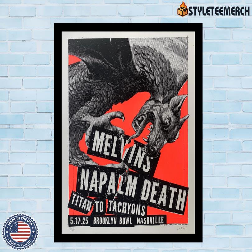 Melvins Tour 2025 Nashville, TN Poster 10 Melvins Tour 2025 Nashville, TN Poster