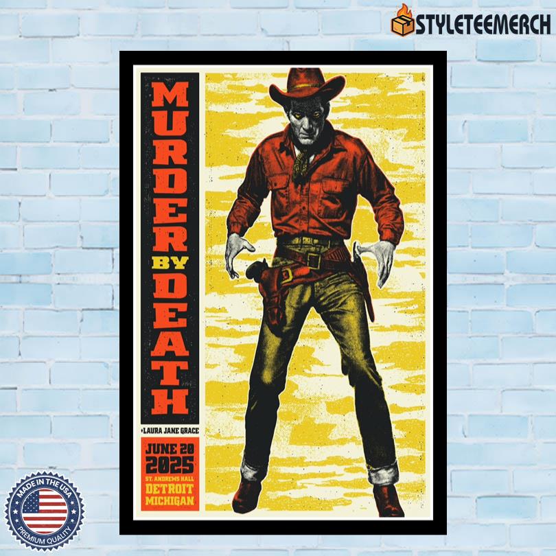 Murder By Death St. Andrew's Hall June 20 2025 Detroit, MI Concert Poster 10 Murder By Death St. Andrew\'s Hall June 20 2025 Detroit, MI Concert Poster