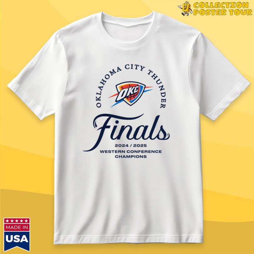 Oklahoma City Thunder 2025 Western Conference Finals Champions New Shirt 4 Oklahoma City Thunder 2025 Western Conference Finals Champions New Shirt