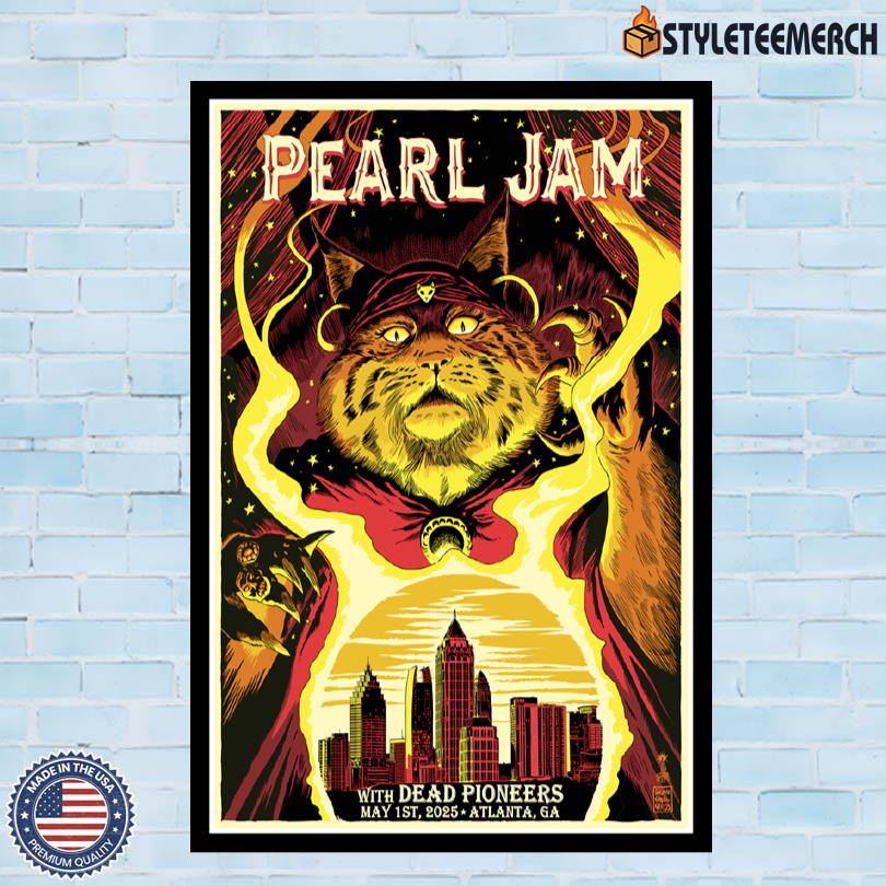 Pearl Jam State Farm Arena Atlanta, GA May 1 2025 Tour Poster 10 Pearl Jam State Farm Arena Atlanta, GA May 1 2025 Tour Poster