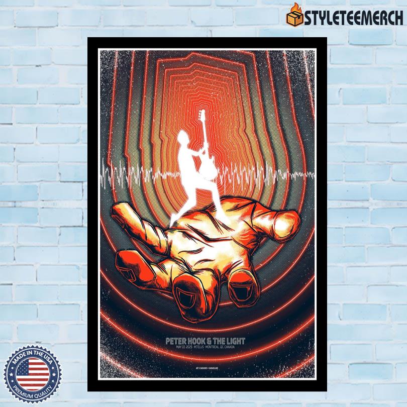 Peter Hook & The Light North American Tour 2025 May 22 Montreal, Canada Poster