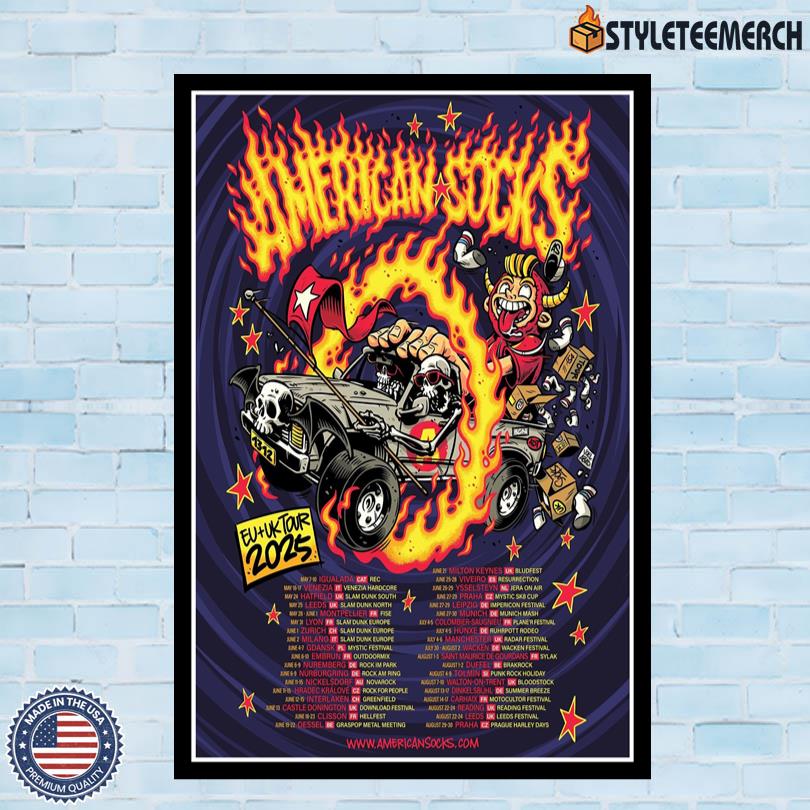 Poster American Socks EU & UK Tour 2025 10 Poster American Socks EU & UK Tour 2025