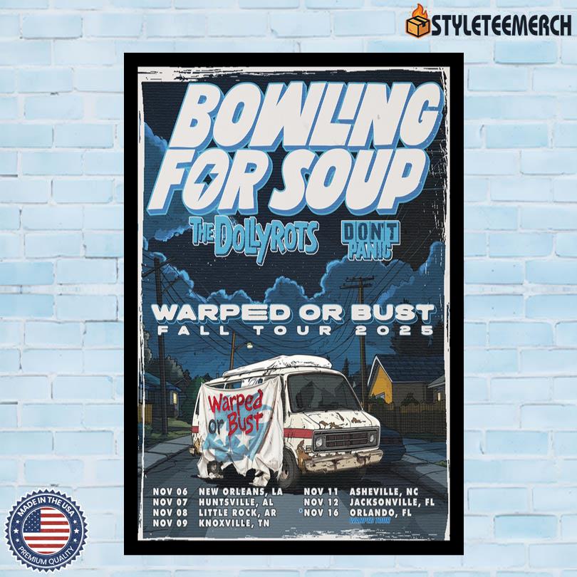Poster Bowling For Soup Warped Or Bust Fall Tour 2025 10 Poster Bowling For Soup Warped Or Bust Fall Tour 2025