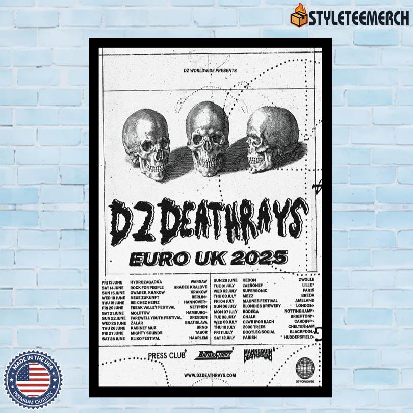 Poster DZ Deathrays Euro UK Tour 2025 10 Poster DZ Deathrays Euro UK Tour 2025