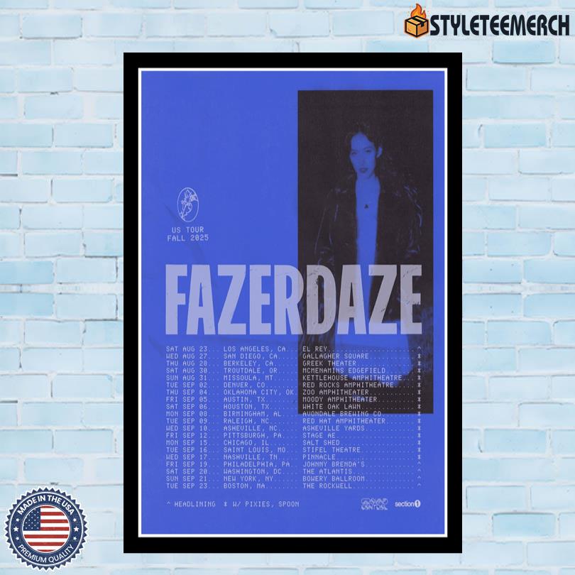 Poster Fazerdaze US Tour Fall 2025