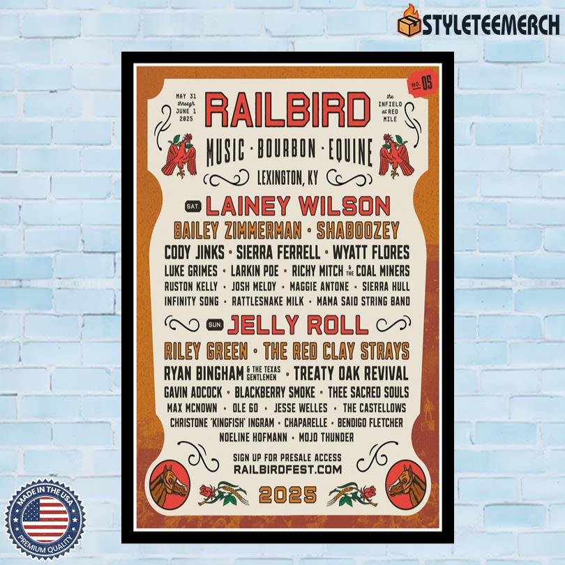 Railbird Festival May 31 & June 1 2025 Lexington, KY Poster 10 Railbird Festival May 31 & June 1 2025 Lexington, KY Poster