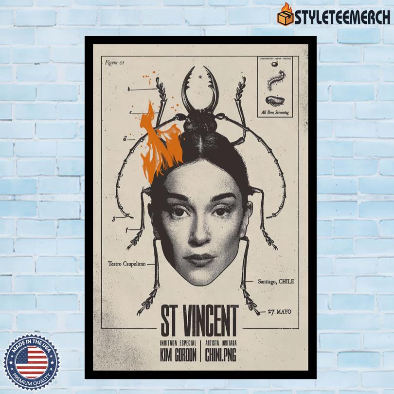 Santiago May 27 2025 St. Vincent Concert Poster 10 Santiago May 27 2025 St. Vincent Concert Poster