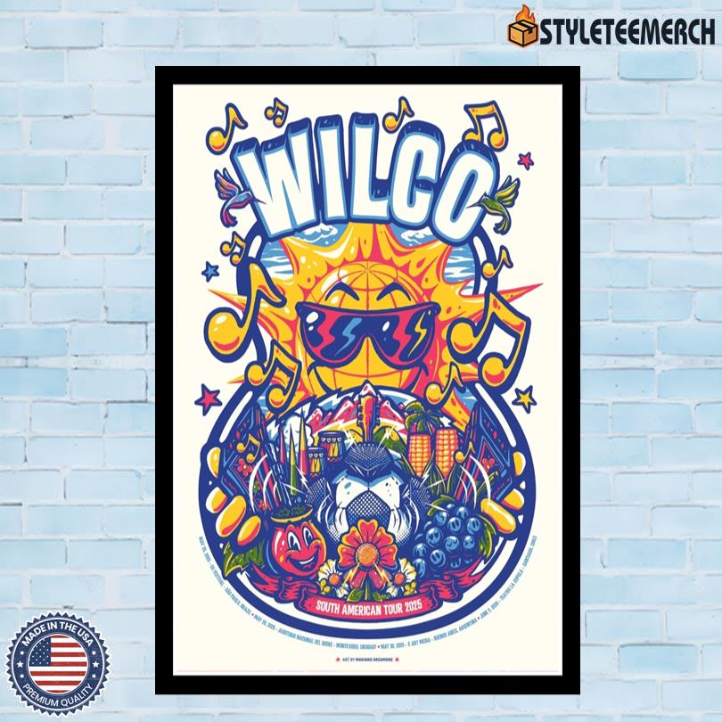 South American Tour 2025 Wilco Poster 10 South American Tour 2025 Wilco Poster