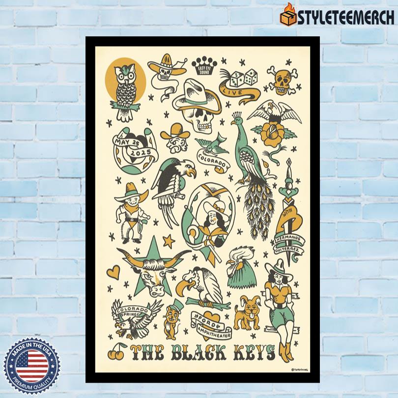 The Black Keys Ford Amphitheater May 25 2025 Colorado Springs Poster 10 The Black Keys Ford Amphitheater May 25 2025 Colorado Springs Poster