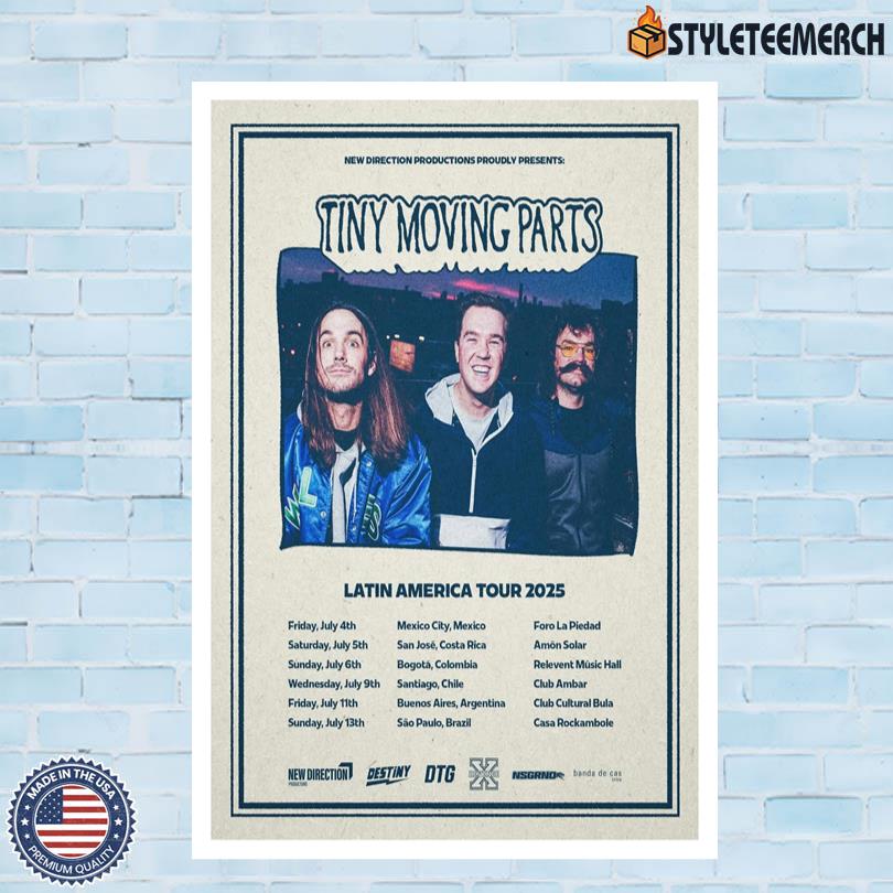 Tiny Moving Parts July Tour 2025 Poster 4 Tiny Moving Parts July Tour 2025 Poster