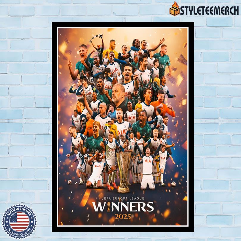 Tottenham Hotspur UEFA Europa League Winners 2025 Poster 10 Tottenham Hotspur UEFA Europa League Winners 2025 Poster