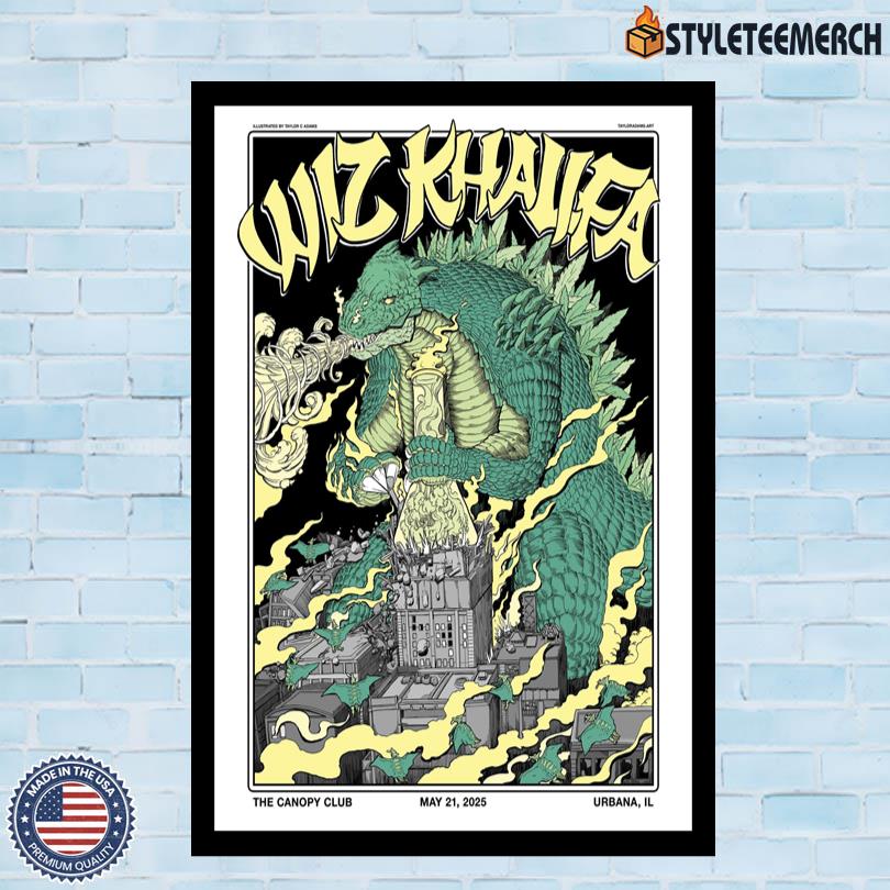Wiz Khalifa The Canopy Club May 21 2025 Urbana, IL Concert Poster