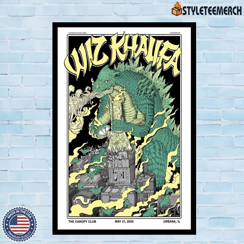 Wiz Khalifa The Canopy Club Urbana, IL May 21 2025 Tour Poster 10 Wiz Khalifa The Canopy Club Urbana, IL May 21 2025 Tour Poster