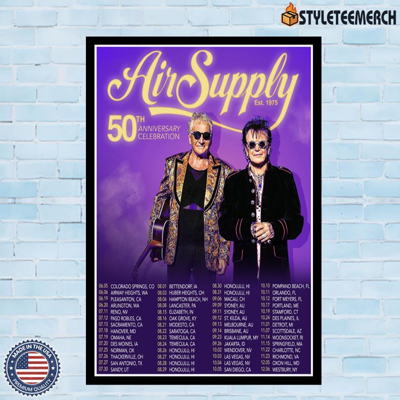 Air Supply 50th Anniversary Celebration Poster Limited Edition 4 Air Supply 50th Anniversary Celebration Poster Limited Edition