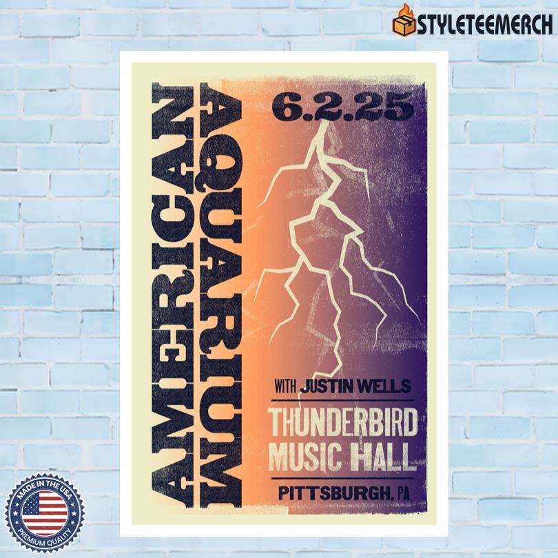 American Aquarium Concert Art Pittsburgh PA 6.2.25 Poster 4 American Aquarium Concert Art Pittsburgh PA 6.2.25 Poster