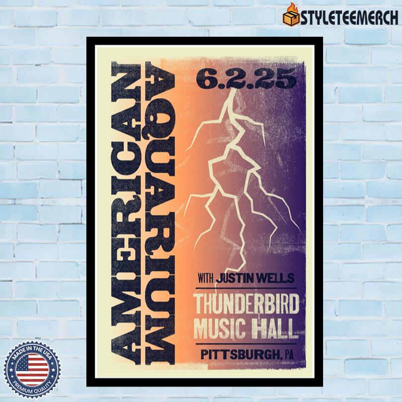American Aquarium Pittsburgh PA June 2 2025 Concert Poster 4 American Aquarium Pittsburgh PA June 2 2025 Concert Poster