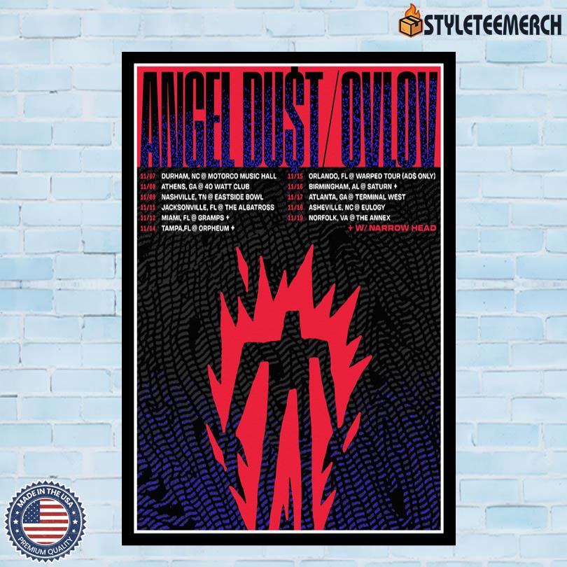 Angel Dust & Ovlov Poster US November 2025 4 Angel Dust & Ovlov Poster US November 2025
