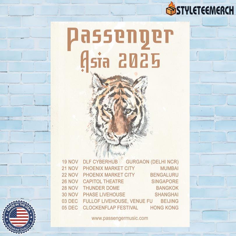 Asia Tour 2025 Passenger Poster 4 Asia Tour 2025 Passenger Poster