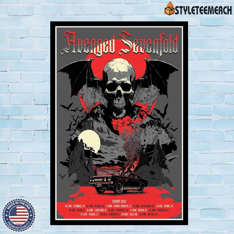 Avenged Sevenfold Europe Summer 2025 Poster 4 Avenged Sevenfold Europe Summer 2025 Poster