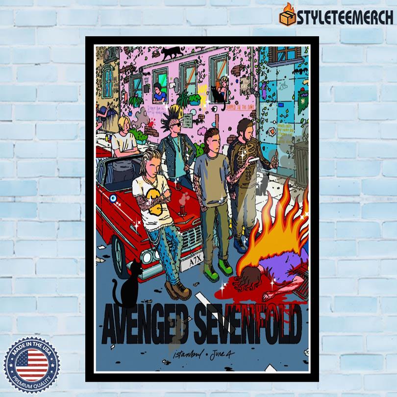 Avenged Sevenfold Istanbul 4-6-25 Concert Tour Poster 4 Avenged Sevenfold Istanbul 4-6-25 Concert Tour Poster