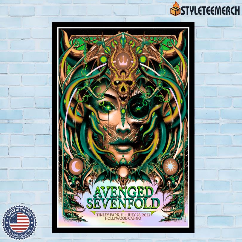 Avenged Sevenfold Live At Hollywood Casino Tinley Park July 28 2025 Poster 4 Avenged Sevenfold Live At Hollywood Casino Tinley Park July 28 2025 Poster