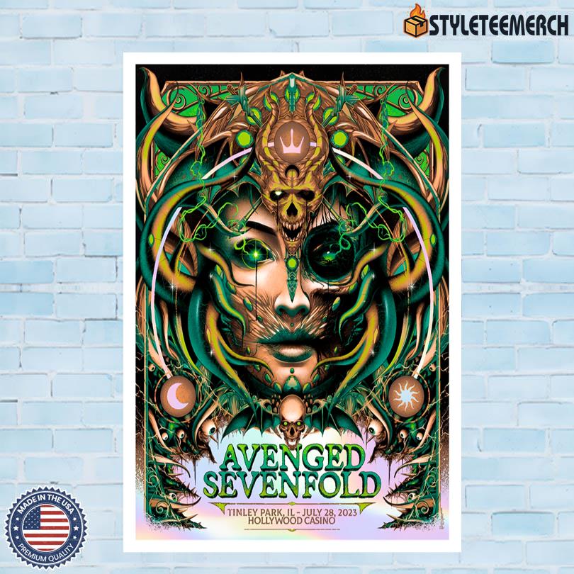 Avenged Sevenfold Tinley Park IL Event Poster July 28 2025 4 Avenged Sevenfold Tinley Park IL Event Poster July 28 2025