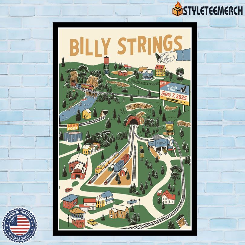 Billy Strings June 7 2025 Allstate Arena Tour Poster 4 Billy Strings June 7 2025 Allstate Arena Tour Poster