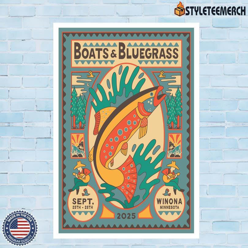 Boats And Bluegrass Festival Sept 25th-28th 2025 Winona MN Poster 4 Boats And Bluegrass Festival Sept 25th-28th 2025 Winona MN Poster