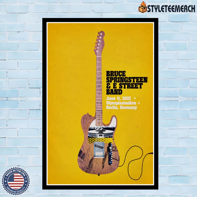 Bruce Springsteen & E Street Band Olympiastadion Berlin 2025 Tour Poster 4 Bruce Springsteen & E Street Band Olympiastadion Berlin 2025 Tour Poster