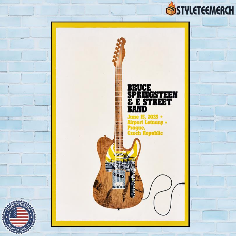 Bruce Springsteen & E Street Band Tour Poster Prague CR June 15 2025 10 Bruce Springsteen & E Street Band Tour Poster Prague CR June 15 2025