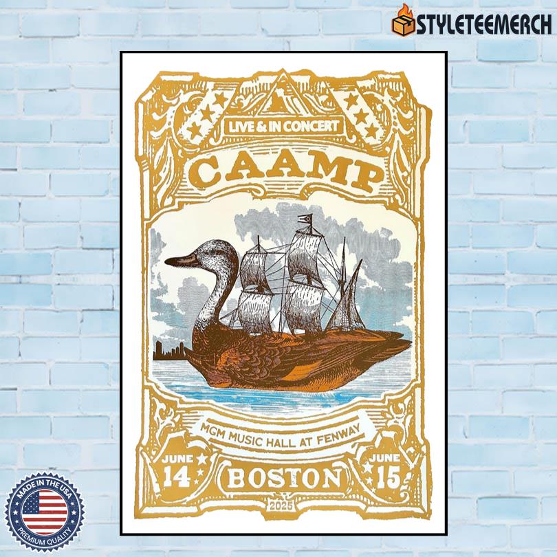 Caamp MGM Music Hall At Fenway June 2025 Poster 10 Caamp MGM Music Hall At Fenway June 2025 Poster