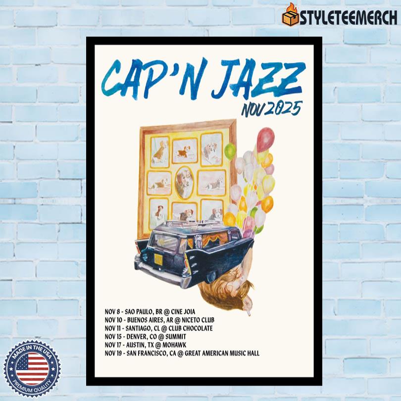 Cap'n Jazz November Tour 2025 Poster 4 Cap\'n Jazz November Tour 2025 Poster