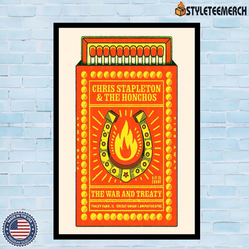 Chris Stapleton 2025 Tour Tinley Park IL Poster 4 Chris Stapleton 2025 Tour Tinley Park IL Poster