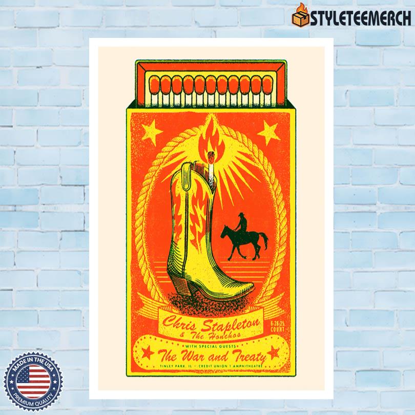 Chris Stapleton Live At Credit Union 1 Amphitheatre Tinley Park June 28 2025 Poster 4 Chris Stapleton Live At Credit Union 1 Amphitheatre Tinley Park June 28 2025 Poster