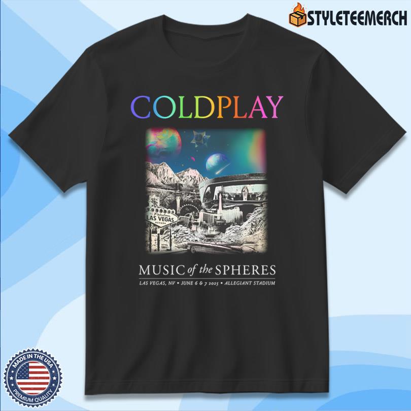 Coldplay Las Vegas NV June 6-7 2025 Allegiant Stadium Tee 4 Coldplay Las Vegas NV June 6-7 2025 Allegiant Stadium Tee